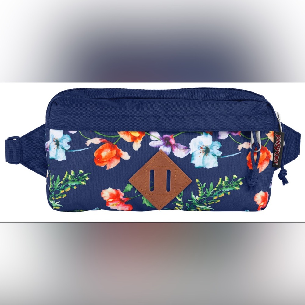 Jansport Floral Crossbody Bag - Navy and Multicolor